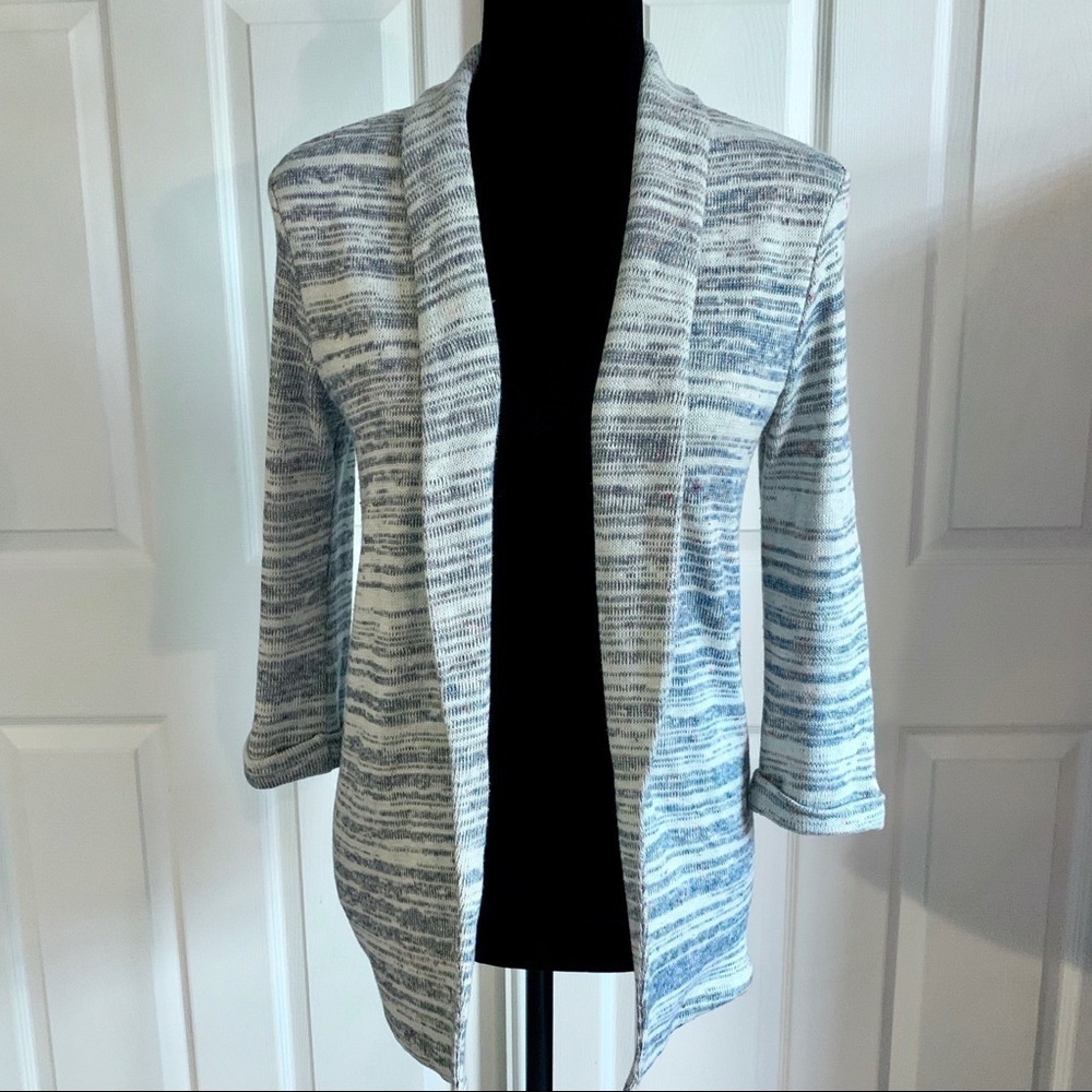 Oliver Bonas white and blue Sweater Cardigan